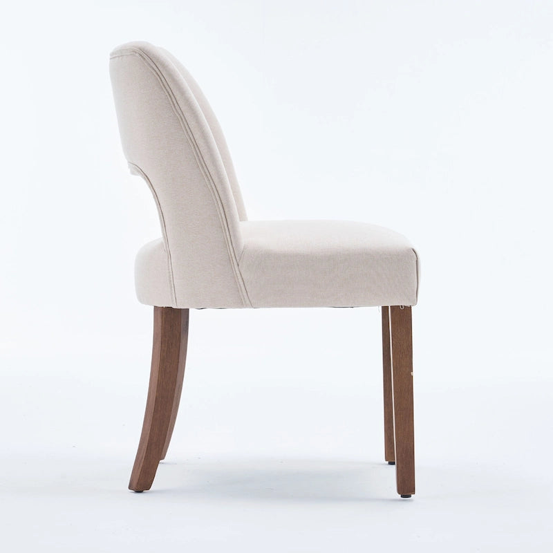 Set of 2 Fabric Upholstered Classical and Mordern Design Dining Side Chair