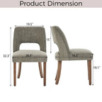 Set of 2 Fabric Upholstered Classical and Mordern Design Dining Side Chair