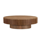 Modern Handmade Drum Shape Oval Coffee Table 43.7 Inches Sturdy Base