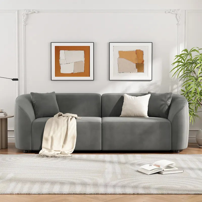 Christopher Knight Home - Allegra Sculptural 87 Curved Sofa