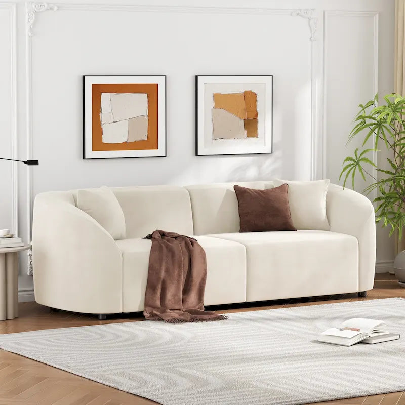 Christopher Knight Home - Allegra Sculptural 87 Curved Sofa