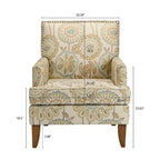 GDFStudio - Bella Modern Accent Chair for Living Room with Birch Legs and Comfortable Fabric Upholstery
