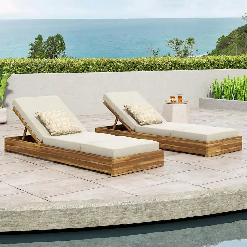 Christopher Knight Home Outdoor Comfort Chaise Lounge Set of 2