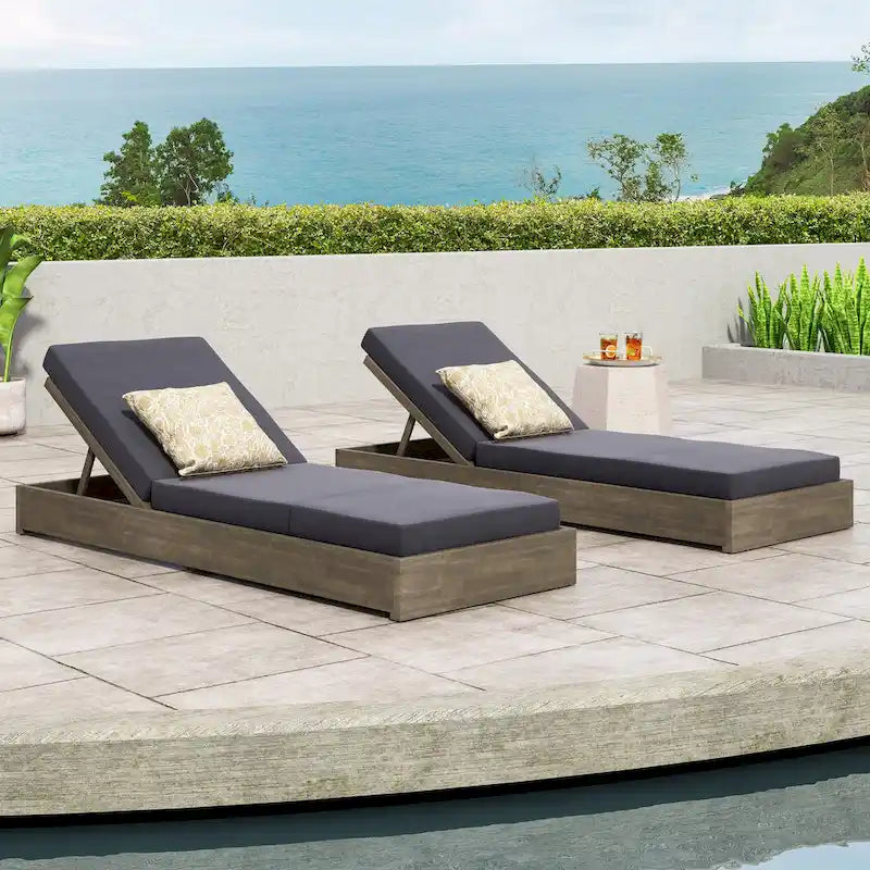 Christopher Knight Home Outdoor Comfort Chaise Lounge Set of 2