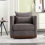 GDFStudio - Harper Chenille Swivel Barrel Chair with Sturdy Metal Base and Ergonomic Design