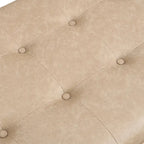 Christopher Knight Home - 48.4 Rectangle Tufted Upholstered Cocktail, Leather Ottoman Coffee Table with Rubber Wood Frame