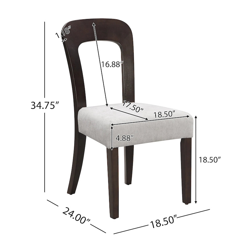 Christopher Knight Home - Adrian Upholstered Dining Chairs, Comfortable Seating with Sturdy Wood Frame, Set of 2