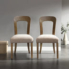 Christopher Knight Home - Adrian Upholstered Dining Chairs, Comfortable Seating with Sturdy Wood Frame, Set of 2