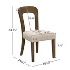 Christopher Knight Home - Adrian Upholstered Dining Chairs, Comfortable Seating with Sturdy Wood Frame, Set of 2