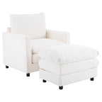 Christopher Knight Home - Clara Oversized Corduroy Armchair with Ottoman