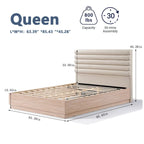 Struttura letto a piattaforma queen Christopher Knight Home con testiera imbottita