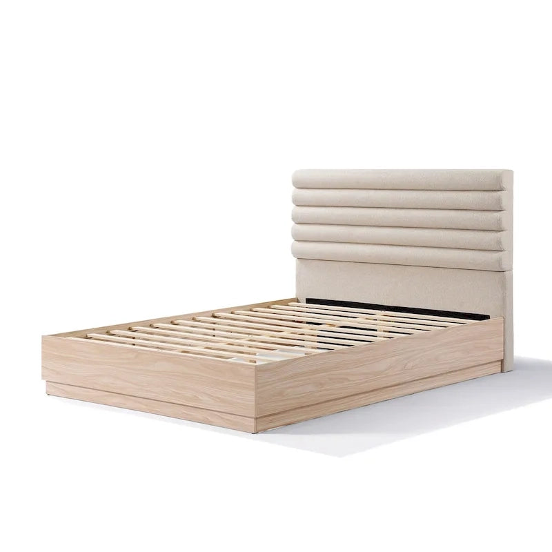 Struttura letto a piattaforma queen Christopher Knight Home con testiera imbottita