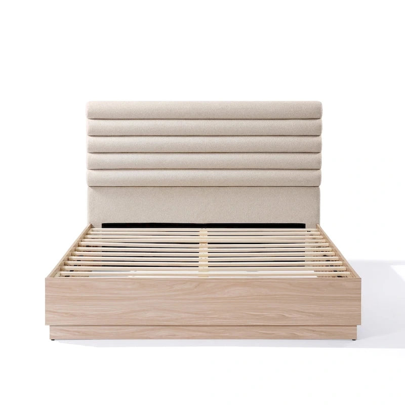 Struttura letto a piattaforma queen Christopher Knight Home con testiera imbottita