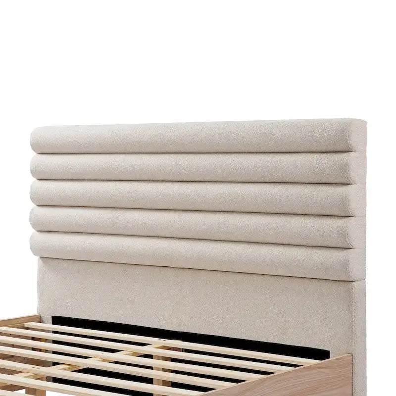 Struttura letto a piattaforma queen Christopher Knight Home con testiera imbottita