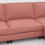 Christopher Knight Home - Benjamin Spacious 3-Seater L-Shaped Sofa with Movable Ottoman and Storage Pockets