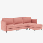 Christopher Knight Home - Benjamin Spacious 3-Seater L-Shaped Sofa with Movable Ottoman and Storage Pockets