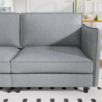 Christopher Knight Home - Benjamin Spacious 3-Seater L-Shaped Sofa with Movable Ottoman and Storage Pockets