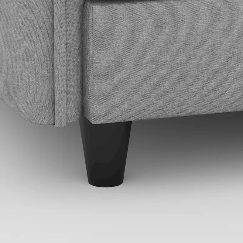 Christopher Knight Home - Benjamin Spacious 3-Seater L-Shaped Sofa with Movable Ottoman and Storage Pockets