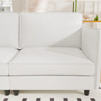 Christopher Knight Home - Benjamin Spacious 3-Seater L-Shaped Sofa with Movable Ottoman and Storage Pockets