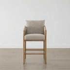 Lynn Counter Height Bar Stool with Braid Wood Arm Set of 2