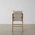 Lynn Counter Height Bar Stool with Braid Wood Arm Set of 2