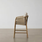 Lynn Counter Height Bar Stool with Braid Wood Arm Set of 2