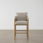 Lynn Counter Height Bar Stool with Braid Wood Arm Set of 2