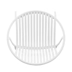 Set da pranzo moderno da esterno 7 pezzi con sedia impilabile, Bianco