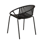 Set da pranzo moderno da esterno 7 pezzi con sedia impilabile, Bianco