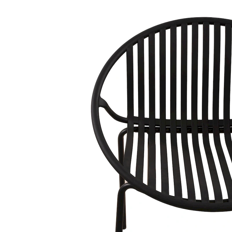 Set da pranzo moderno da esterno 7 pezzi con sedia impilabile, Bianco