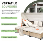 4-Pieces UV-Proof Resin Wicker Patio Sofa Set with Retractable Canopy, Cushions & Lifting Table