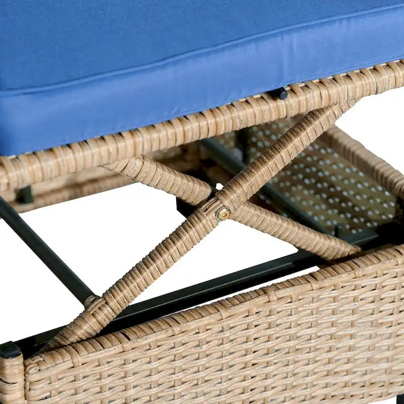 4-Pieces UV-Proof Resin Wicker Patio Sofa Set with Retractable Canopy, Cushions & Lifting Table