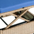 4-Pieces UV-Proof Resin Wicker Patio Sofa Set with Retractable Canopy, Cushions & Lifting Table