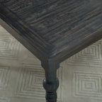 Indoor Dining Table and Chair Sets Rustic Farmhouse Dining Table and Chair Sets with Turned Legs and Button Tufted Backrest