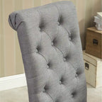 Modern Dining Table and Chairs Set Home Party Dining Table and Chairs Set with 6 Tufted Chairs and Turned Leg for Kitchen
