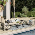 Outdoor Conversation Sofa Chair Furniture with Sunbrella Fabric Cushion