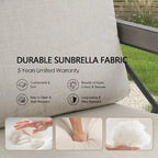 Outdoor Conversation Sofa Chair Furniture with Sunbrella Fabric Cushion