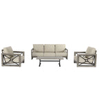 Outdoor Conversation Sofa Chair Furniture with Sunbrella Fabric Cushion