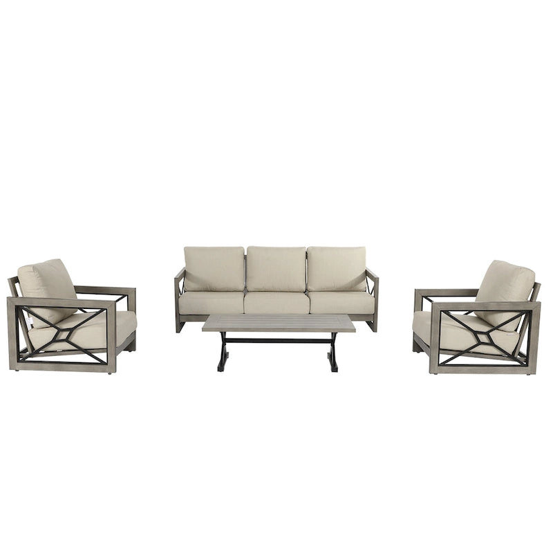 Outdoor Conversation Sofa Chair Furniture with Sunbrella Fabric Cushion
