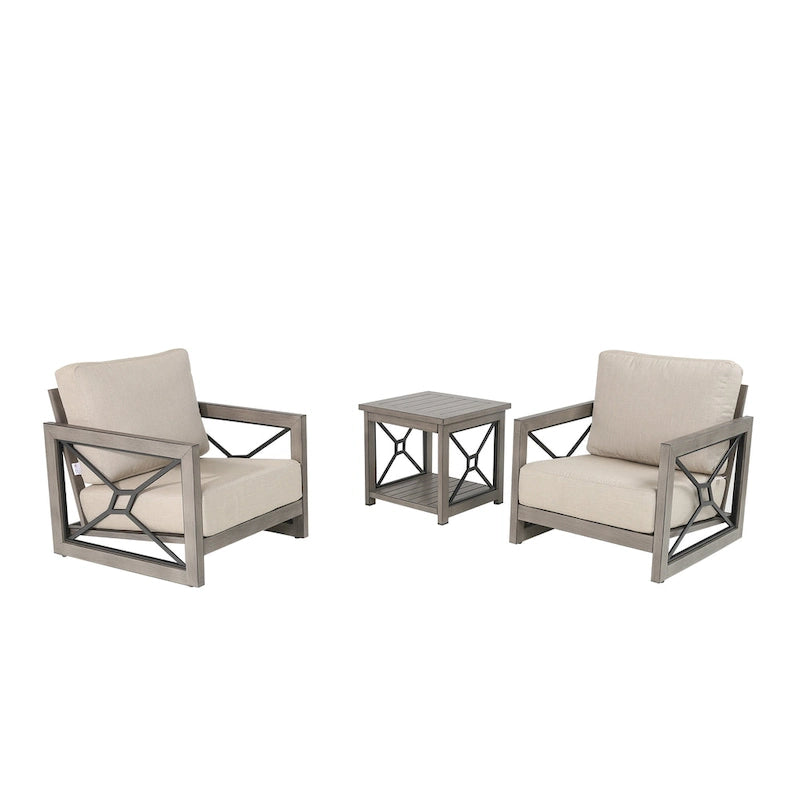 Outdoor Conversation Sofa Chair Furniture with Sunbrella Fabric Cushion