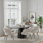 Dovelina 67 3 Color Options Oval Dining Table for 6 People - 67x33.5x31