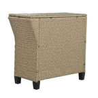 130.3 Outdoor Rattan Half-Moon Sectional Sofa Set with Coffee Table and Side Table, Free Combination