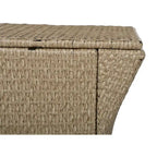 130.3 Outdoor Rattan Half-Moon Sectional Sofa Set with Coffee Table and Side Table, Free Combination