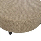 130.3 Outdoor Rattan Half-Moon Sectional Sofa Set with Coffee Table and Side Table, Free Combination