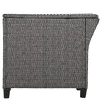 130.3 Outdoor Rattan Half-Moon Sectional Sofa Set with Coffee Table and Side Table, Free Combination