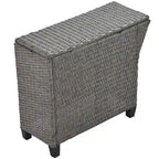 130.3 Outdoor Rattan Half-Moon Sectional Sofa Set with Coffee Table and Side Table, Free Combination