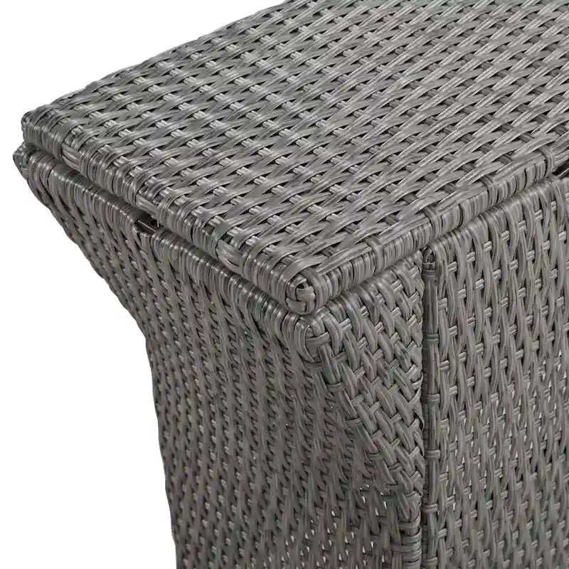 130.3 Outdoor Rattan Half-Moon Sectional Sofa Set with Coffee Table and Side Table, Free Combination