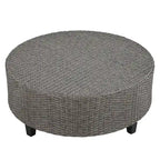 130.3 Outdoor Rattan Half-Moon Sectional Sofa Set with Coffee Table and Side Table, Free Combination