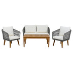 4-Pieces Outdoor Furniture Set with Cushions