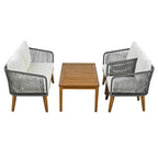 4-Pieces Outdoor Furniture Set with Cushions
